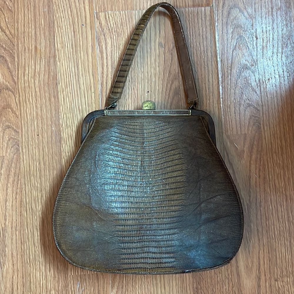 Snake or alligator skin vintage purse